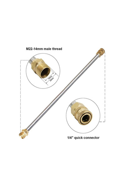 Choice Burgundy Pressure Washer Extension Universal Lance Extender for Pressu...