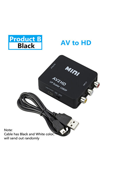 Choice AV2HD Black HD 1080P HDMI-compatible To RCA AV Composite Adapter Conve...