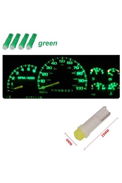 orco (4XADET) 1 SET 12V LED MINI DİPSİZ T5 GREEN (MİNİ DİPSİZ AMPUL YEŞİL)