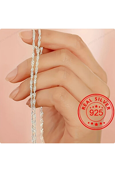 Choice3 سلسلة فضية 925 بطول 45 سم، قلادة أنيقة وجذابة بطول 40-75 سم، إكسسوار/...