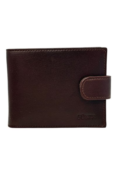 S.S SÜZER DERİ Horizontal Model Genuine Leather Classic Men's Wallet with Coi...