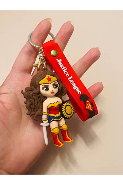 mykhediyevesanatatölyesi Breloc din silicon 3D Wonder Woman, geantă cu person...