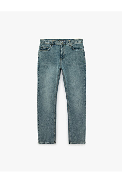 Koton Cotton Regular Waist Pocket Straight Fit Jean Trousers - Mark Jean