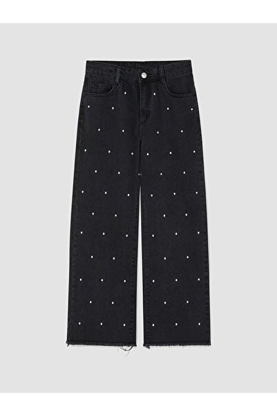 LC Waikiki Wideleg Polka Dot Girls' Jean Pants