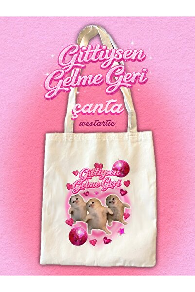 westartic 2000s Gittiysen Gelme Geri Yazılı Dans Eden Yavru Tatlı Kediler Pem...