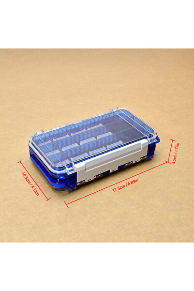 Choice Blue Waterproof Fishing Tackle Box Double-Sided Bait Lure Box Fish Hoo...