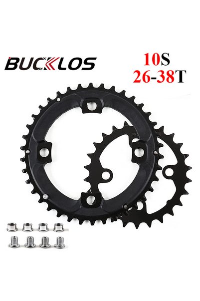 BUCKLOS 2x10S(26-38T) 104/64 BCD حلقة سلسلة دراجة هوائية 22T 24T 26T 32T 38T ...