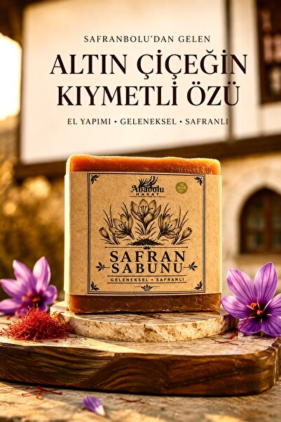 ANADOLU HASAT Doğal Safran Sabunu 120 g – El ve Vücut Sabunu
