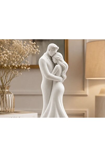 Romantik Sarılan Sevgili Biblosu Modern Dekoratif Ev Tasarım Heykeli