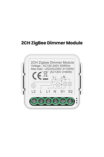 choice2 ZigBee Dimmer 2CH GIRIER Tuya Smart ZigBee 3.0 Dimmer Switch Module W...