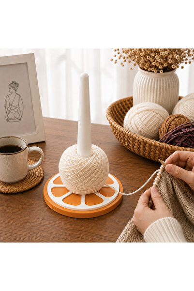 happy jojo Portakal Tasarımlı İp tutucu & ip standı - örgü ve amigurumi için ...