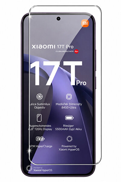 Balerion Xiaomi Mİ 17T Pro Uyumlu Tamperli Kırılmaz Cam Ekran Koruyucu