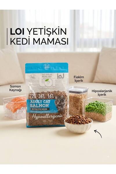 Loï Adult Cat Salmon – Ultra Premium Somonlu Yetişkin Kedi Maması