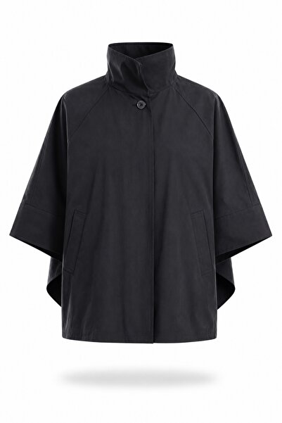 5in1Canpolat Μαύρο Oversize Κοντό Μπουφάν 87159