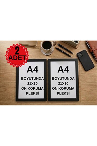 fy design 2 ADET SİYAH A4 BOYUTUNDA 21X29,7 ÇERÇEVE FOTOĞRAF BELGE SERTİFİKA ...