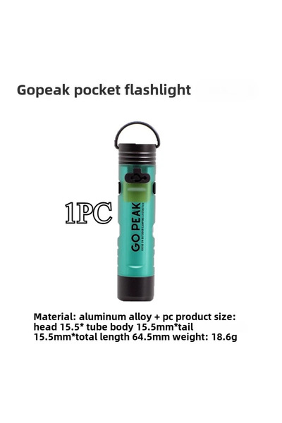 Choice3 مصباح يدوي صغير أخضر GOPEAK 5050 LED مع مشبك للمفاتيح و7 ألوان للاستخ...