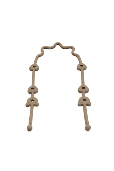 Choice4 Light Brown Baby Pacifier Chain with Safety Straps Silicone Holder St...