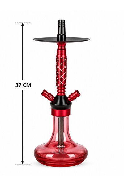Vorteks Takımı 37 cm Çelik İç Borulu Çantalı Nargile Seti