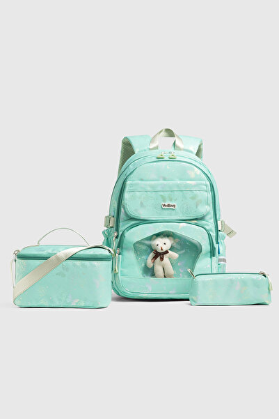 VEIBAG Celorina Girls' 3-Piece School Bag Set Dusty Rose - Orthopedic, Therma...