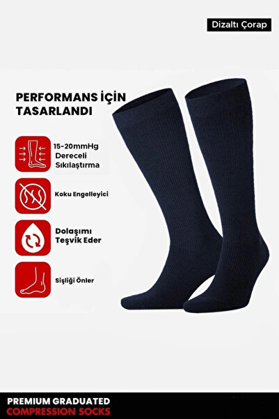 Mısırlı Unisex Organic Cotton Flight and Pilot Knee Socks with Special Firmin...