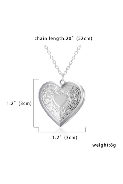Choice NC18Y0825 Silver Color Love Heart Photo Frame Pendant Necklace For Wom...