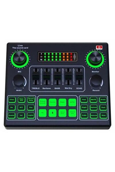 Generic Live Sound Card Audio Mixer Black V9