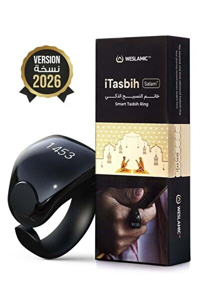 WESLAMIC خاتم ذكي للتسبيح والذكر، عداد قابل للتعديل، مقاسات (18 و20 و22 ملم)،...