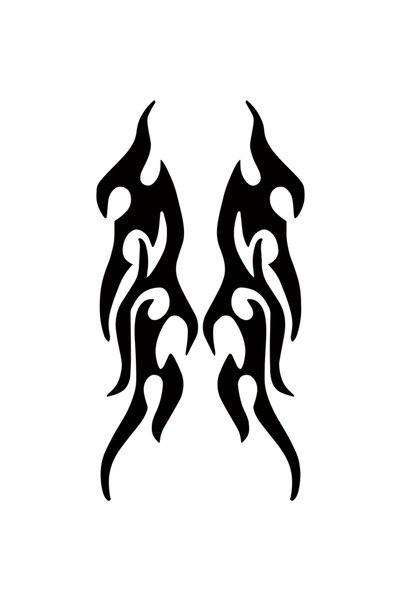 Choice Black DIY Flame Moto Sticker Waterproof For Car Motorcycle Gas Tank Fe...