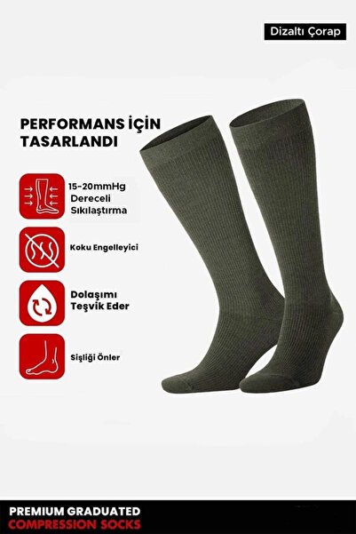 Mısırlı Unisex Organic Cotton Flight and Pilot Knee Socks with Special Firmin...