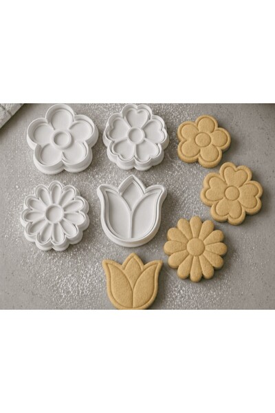 Craftelle Flower Themed Special Design Ceramic and Dough Sculpting Mold Set