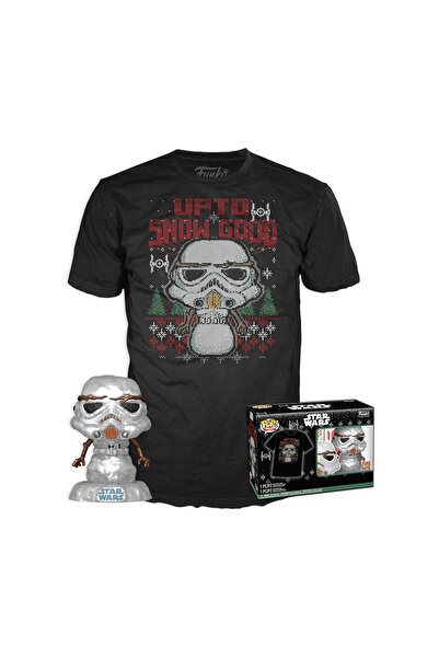 Funko Ποπ! Φιγούρα Βινυλίου & Μπλουζάκι (Ενηλίκων): Star Wars - Εορταστικός Σ...
