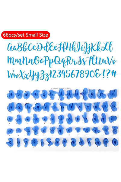 Choice 66Pcs Alphabet Number Cake Stamp Fun Upper Lower Case Set Special Char...