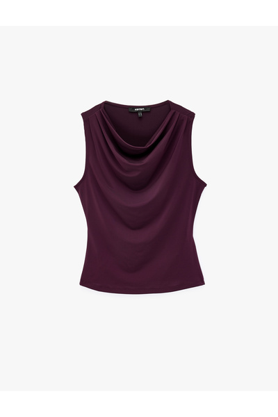 Koton Slim Fit Kolsuz Drapeli Degaje Yaka Atlet