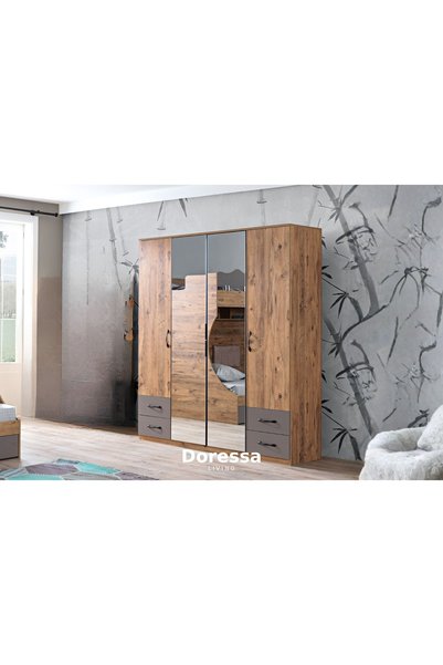 Doressa Living Rock 4 Kapılı Gardırop