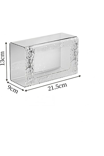 GENERAL Acrylic Tissue Box Cover Rectangle Tissue Box Holder Facial Tissue Dispenser for Bathroom Kitchen Bedroom and