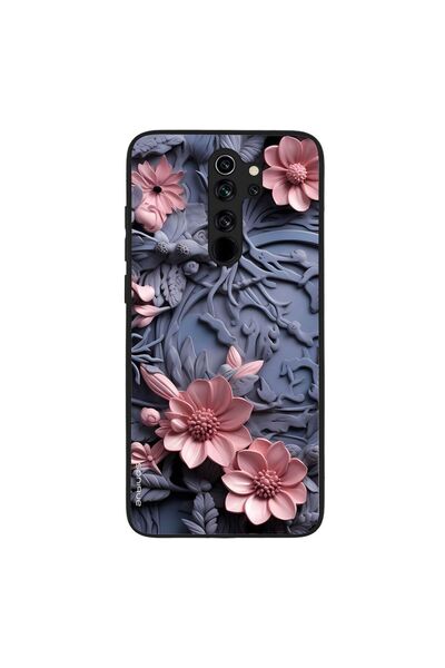 OEM Θήκη Sonique 3D Flower Series για Xiaomi Redmi Note 8 Pro Ροζ 02