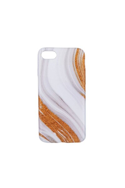 OEM Θήκη Μαρμάρινη Σιλικόνης Apple iPhone 6/6s Χρυσή / Λευκή