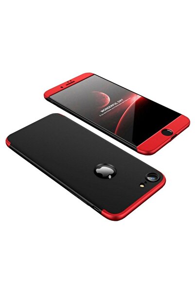 OEM GKK 360 Πλήρης Προστασία Σώματος για Apple iPhone 7 / iPhone 8 Μαύρο/Κόκκινο