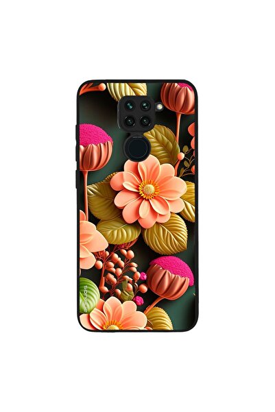 OEM Θήκη Sonique 3D Flower Series για Xiaomi Redmi Note 9 Σομόν