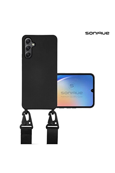 OEM Θήκη Σιλικόνης με Strap CarryHang Sonique Samsung Galaxy A35 5G Μαύρο