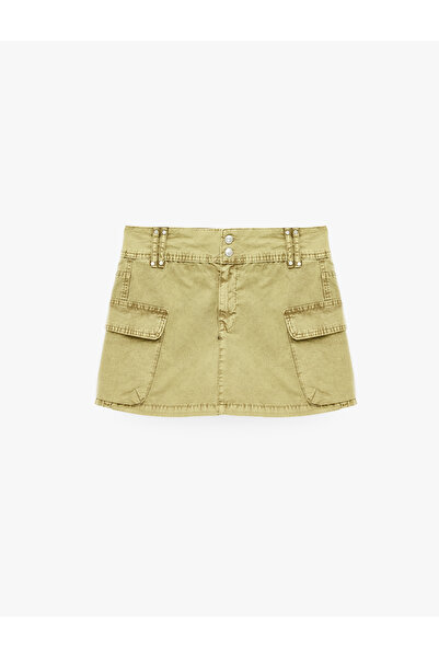 Koton Regular Waist Pocket Detailed Buttoned Cotton Denim Cargo Pocket Carpen...