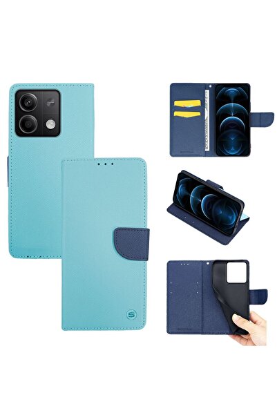 OEM Θήκη Πορτοφόλι Sonique Trend Wallet Xiaomi Redmi Note 13 5G Σιέλ / Σκούρο...