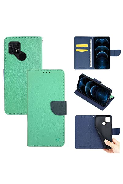 OEM Θήκη Πορτοφόλι Sonique Trend Wallet Xiaomi Poco C40 Βεραμάν / Σκούρο Μπλε