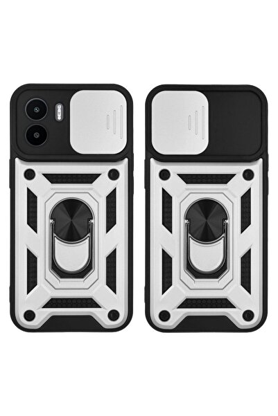 OEM Θήκη Ring Armor CamPro Sonique για Xiaomi Redmi A1 / Redmi A2 Ασημί