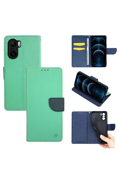 OEM Θήκη Πορτοφόλι Sonique Trend Wallet Xiaomi Poco F3 / Mi 11i Βεραμάν / Σκο...