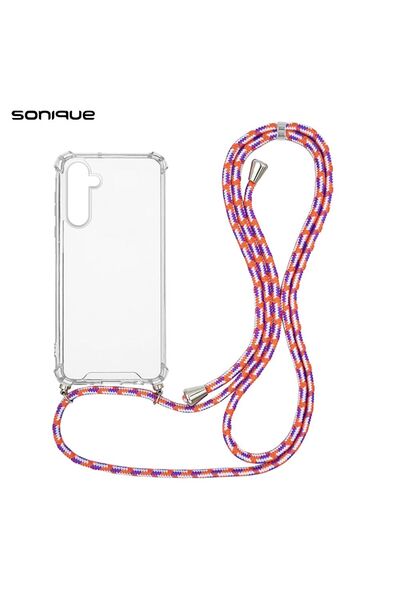 OEM Θήκη Σιλικόνης με Κορδόνι Sonique Armor Clear Samsung Galaxy A35 5G Rainb...