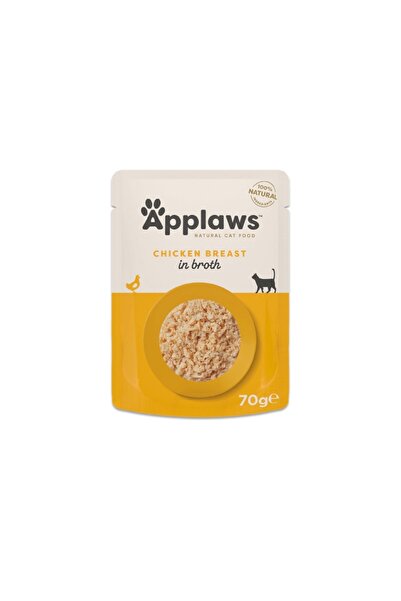 Applaws كرتون ابلاوز طعام للقطط البالغة صدر دجاج المرق 70غ *12 ظرف