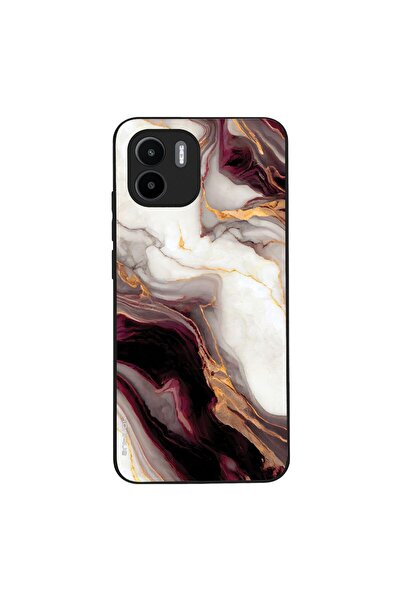 OEM Θήκη Sonique Marble Series για Xiaomi Redmi A1 / Redmi A2 Μπορντώ