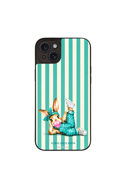 OEM Θήκη Sonique Stripe Stories Series για Apple iPhone 15 Plus Iconic Λαγουδάκι