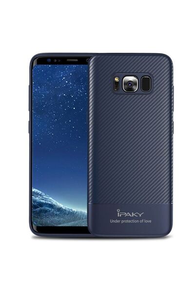 OEM iPaky Ανθρακονημάτινο εύκαμπτο TPU Samsung Galaxy S8 Plus Μπλε